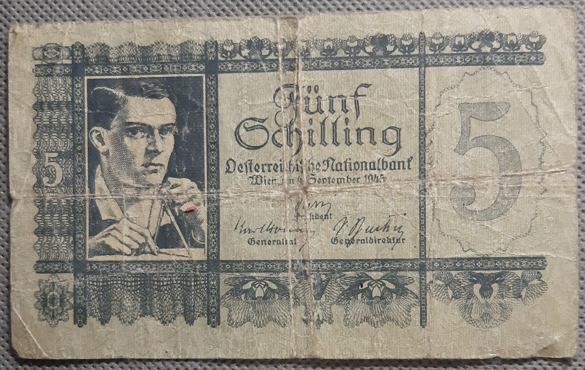 Austrija 5 Šilingai 1927 N#226676 110x65mm (2901)