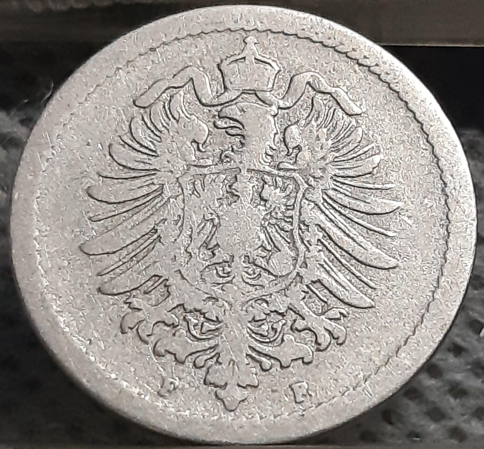 Vokietija 5 Pfenigai 1874 F KM#3 (2918)