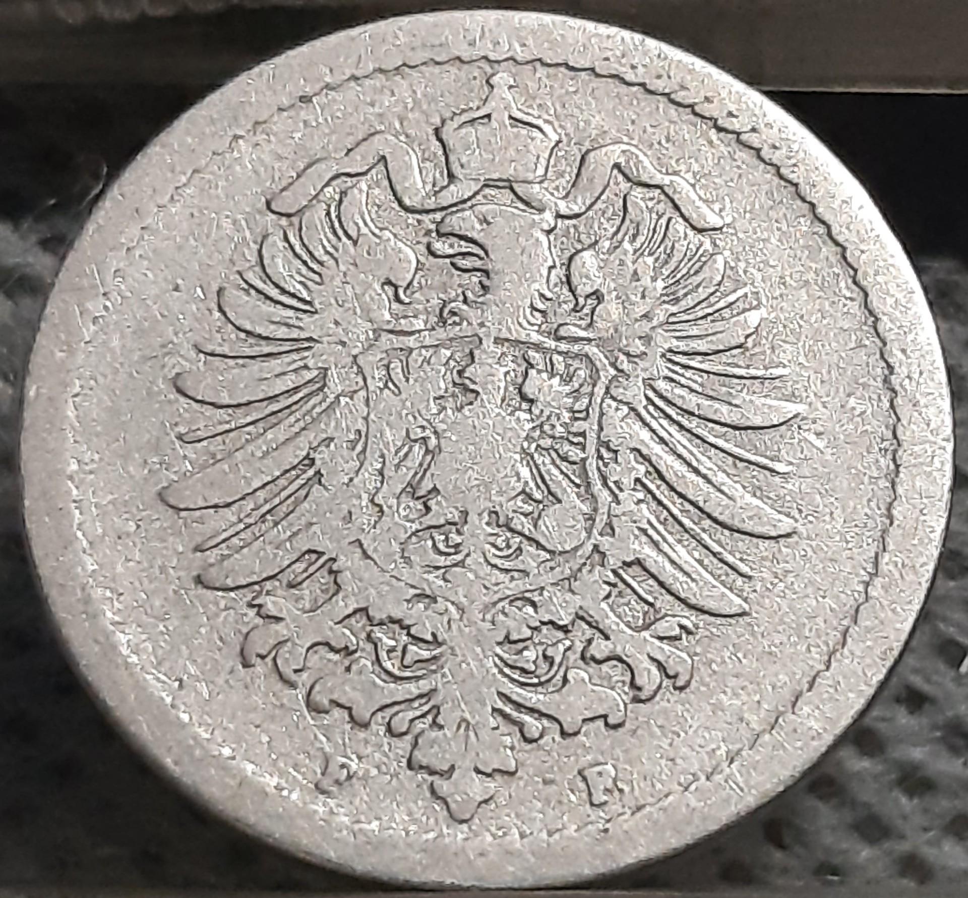 Vokietija 5 Pfenigai 1874 F KM#3 (2918)