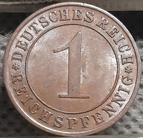 Vokietija 1 Reichspfenigas 1927 A KM#37 (2857)