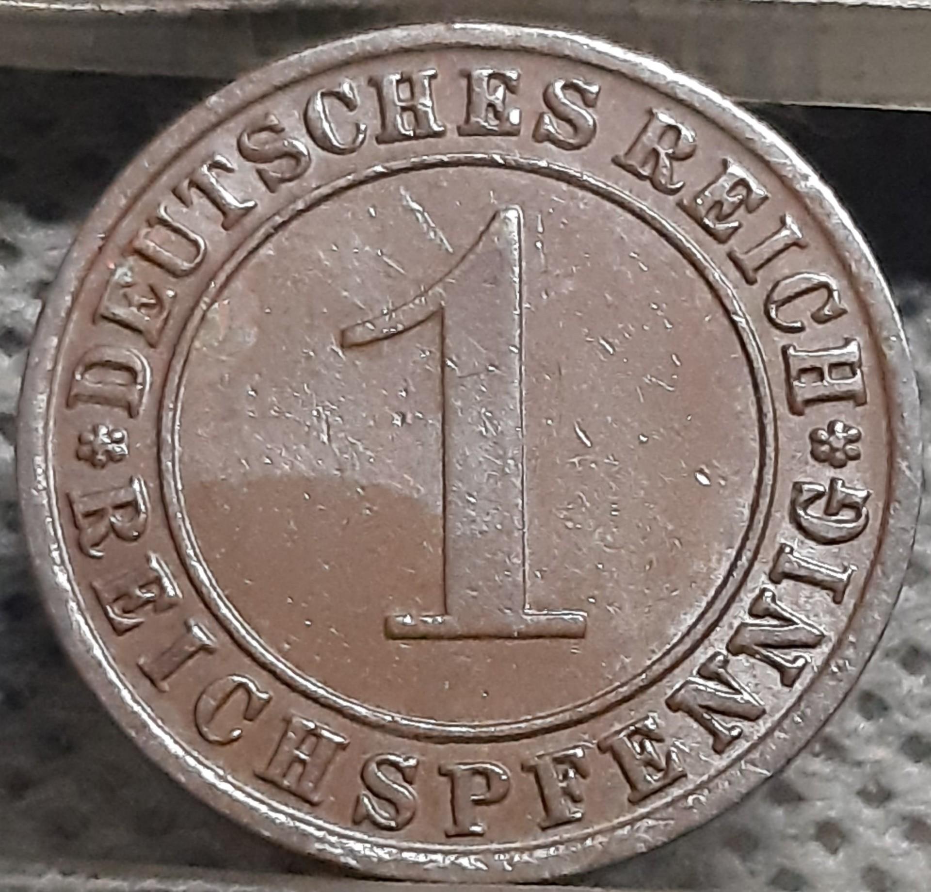 Vokietija 1 Reichspfenigas 1928 G KM#37 (2858)