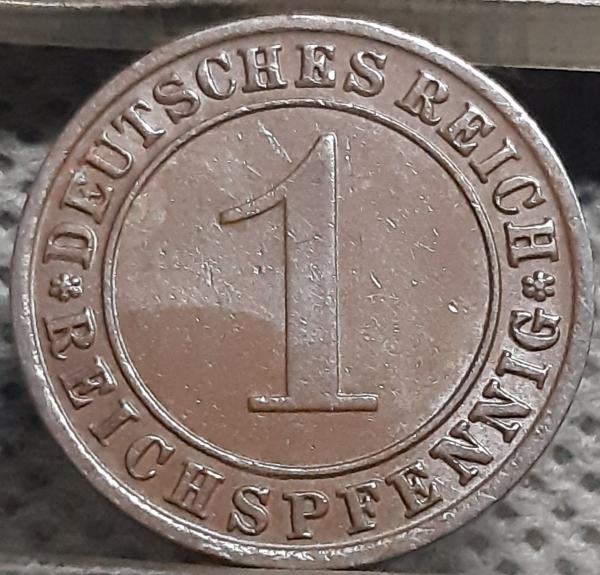 Vokietija 1 Reichspfenigas 1928 G KM#37 (2858)