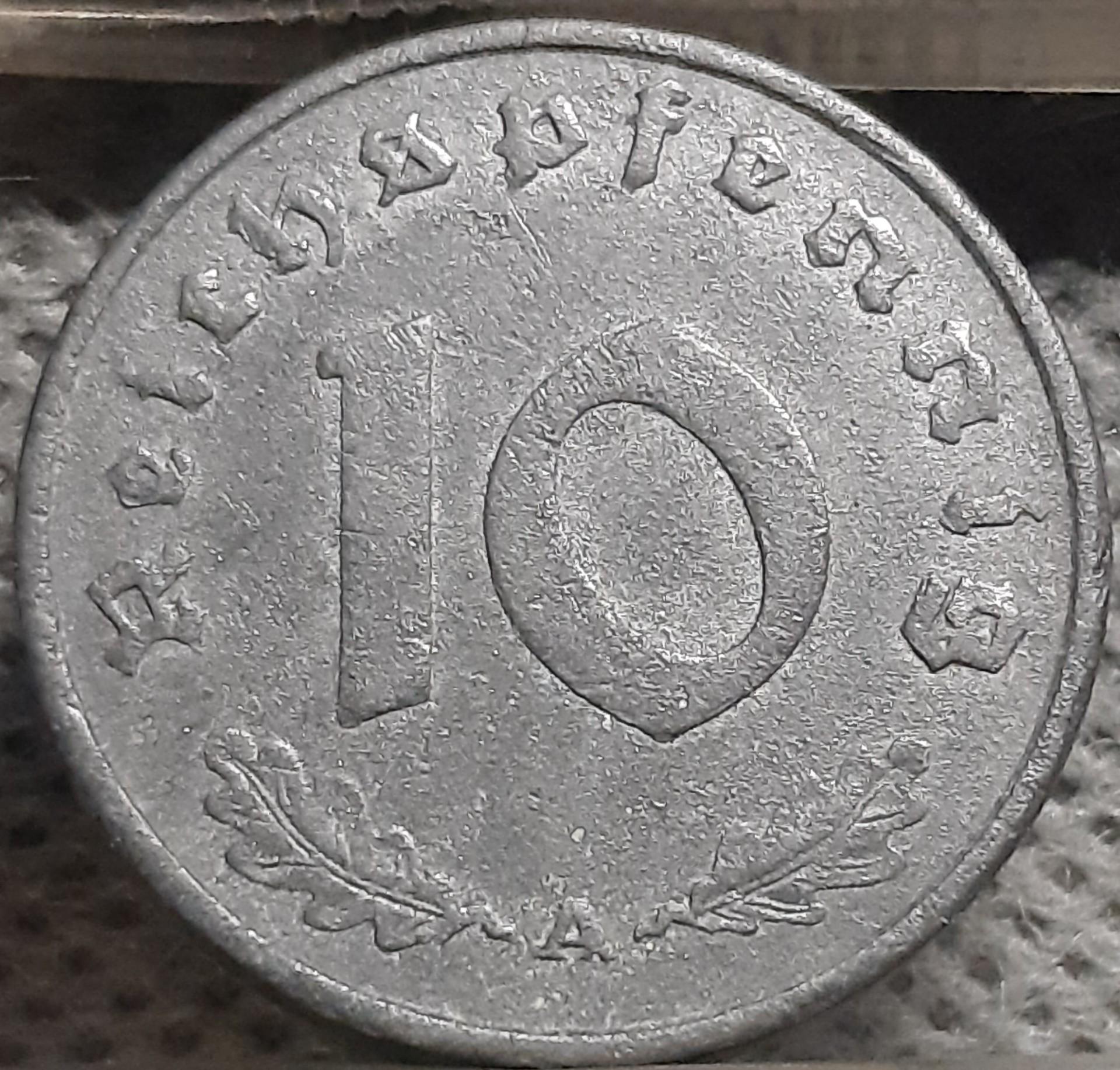 Trečiasis Reichas 10 Reichspfenigų 1944 A (2860)