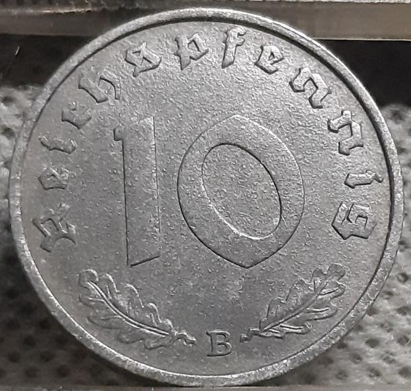 Trečiasis Reichas 10 Reichspfenigų 1944 B (2861)