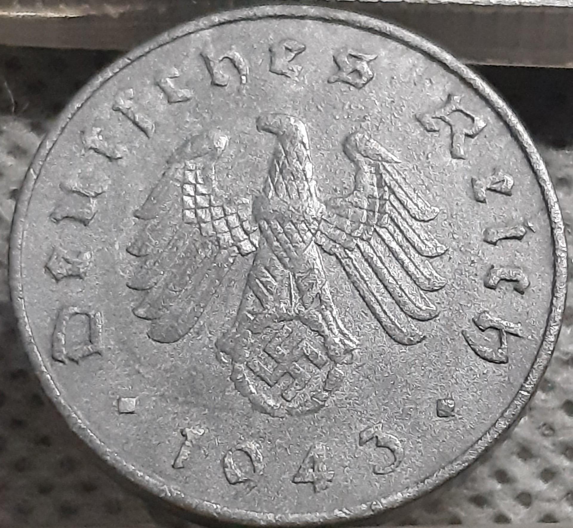 Trečiasis Reichas 10 Reichspfenigų 1943 A (2863)