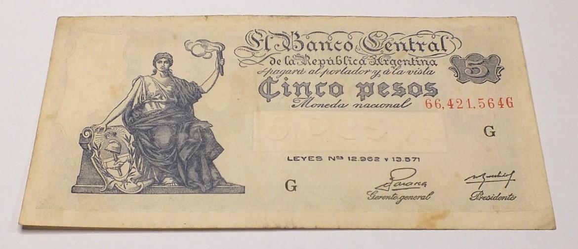 Argentina 5 pesai 1951- 1956m.