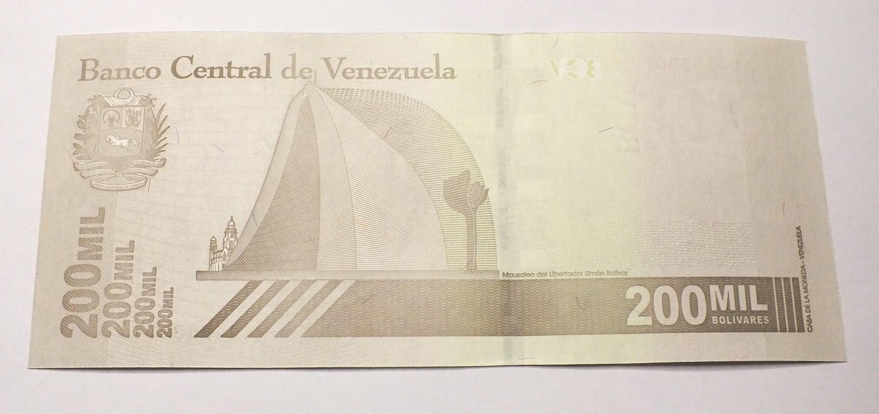Venesuela 200 000 bolivarų 2020m.