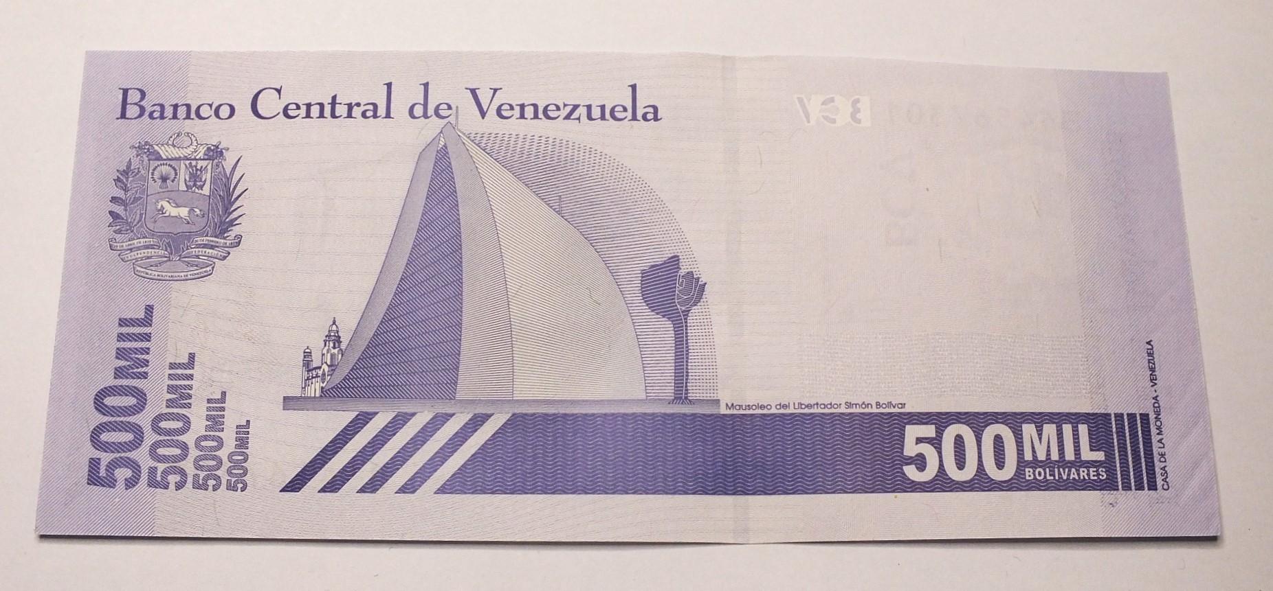 Venesuela 500 000 bolivarų 2020m.