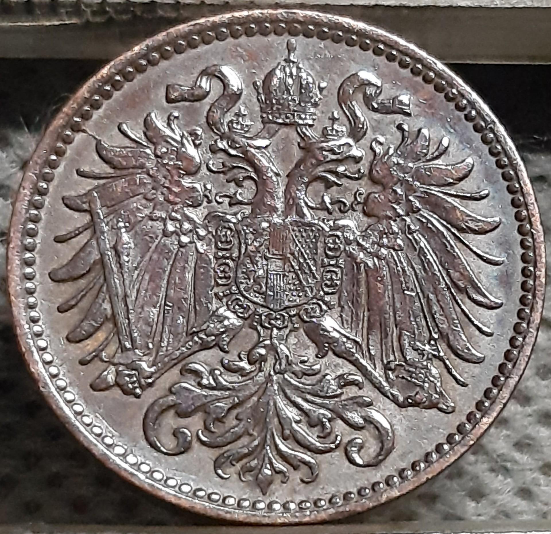 Austrija 2 Heleriai 1897 KM#2801 Bronza (2979)