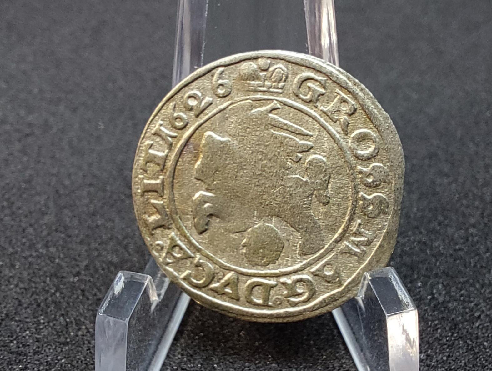 Gražus Lietuviškas Žygimanto Vazos Grašis 1626