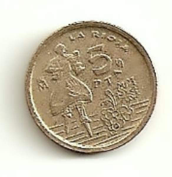 Ispanija. 5 pesetos ( La Rocha ) ( 1996 ) XF