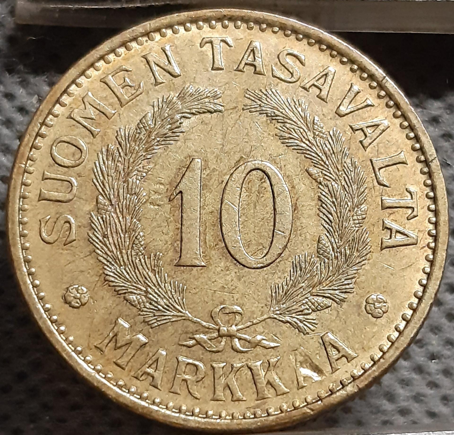 Suomija 10 Markių 1938 KM#32A (3007)