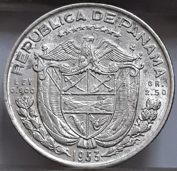 Panama 1/10 Balboa 1953 Proginė KM#18 (3029)