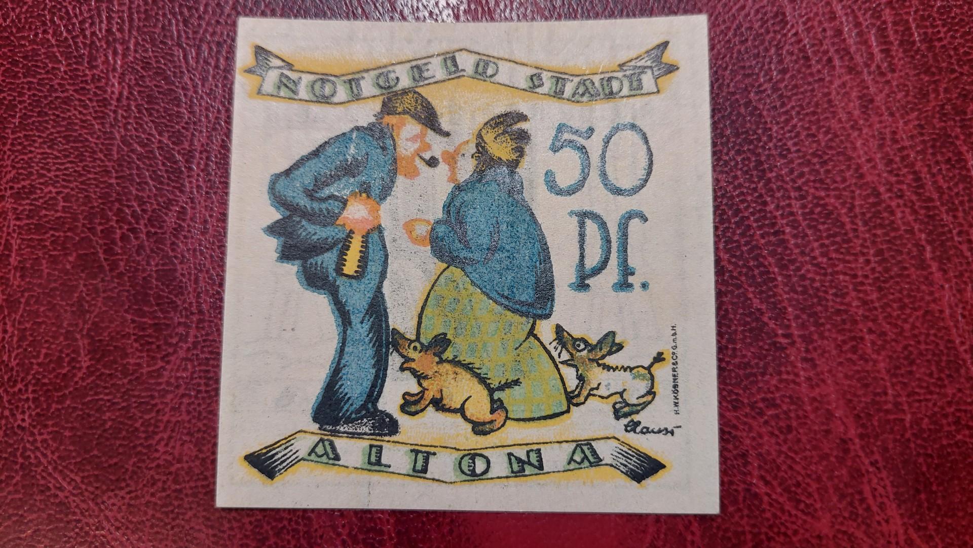 50 Pfennig 1921.12.12 Altona Notgeld Vokietija