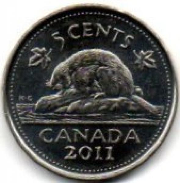 Kanada. 5 centai ( 2008 ) AU