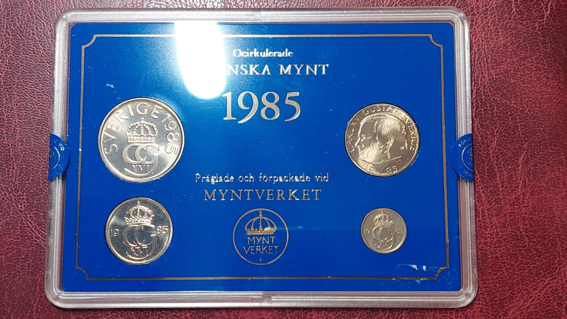 Švedijos setas rinkinys 1985m. Svenska mynt