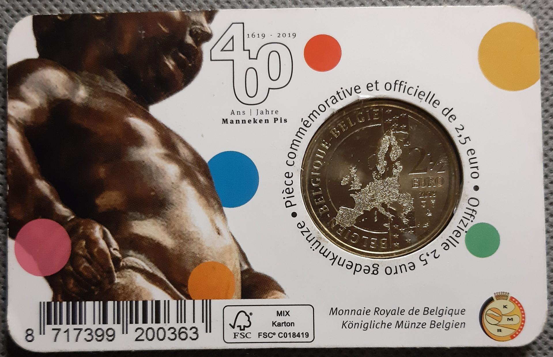 Belgija 2½ euro 2019 UC#212 Kolekcinė (3100)