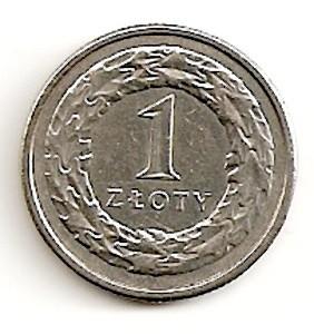 Lenkija. 1 zlotas ( 1990 ) XF