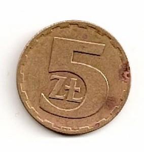 Lenkija. 5 zlotai ( 1976 ) VF