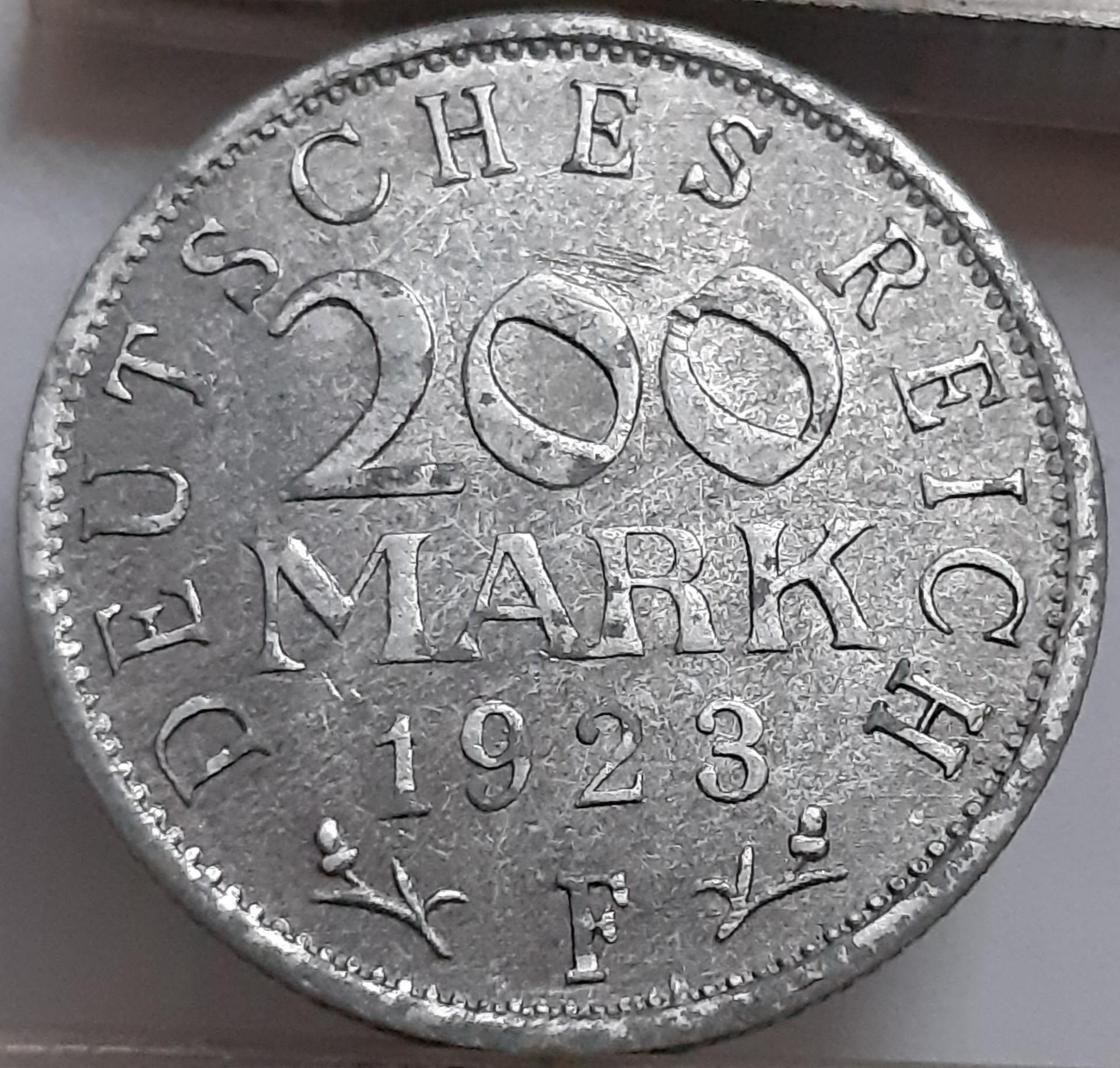 Vokietija 200 Markių 1923 F KM#35 (3087)