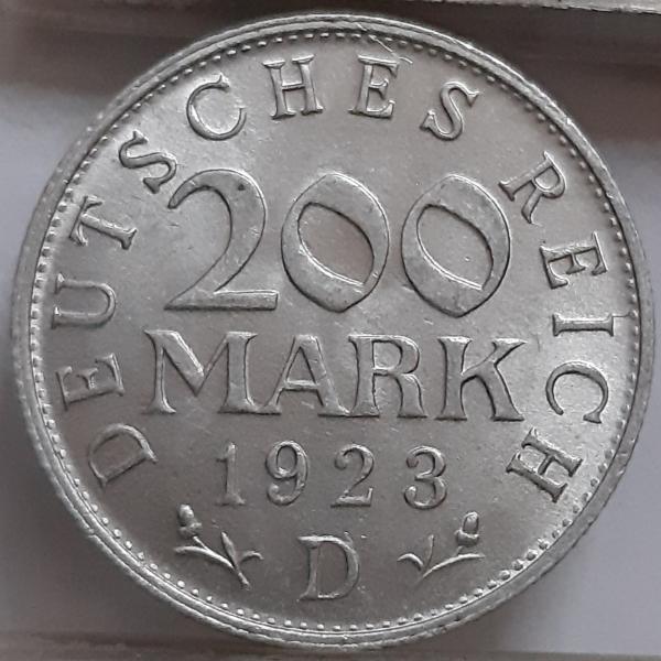 Vokietija 200 Markių 1923 D KM#35 (3083)