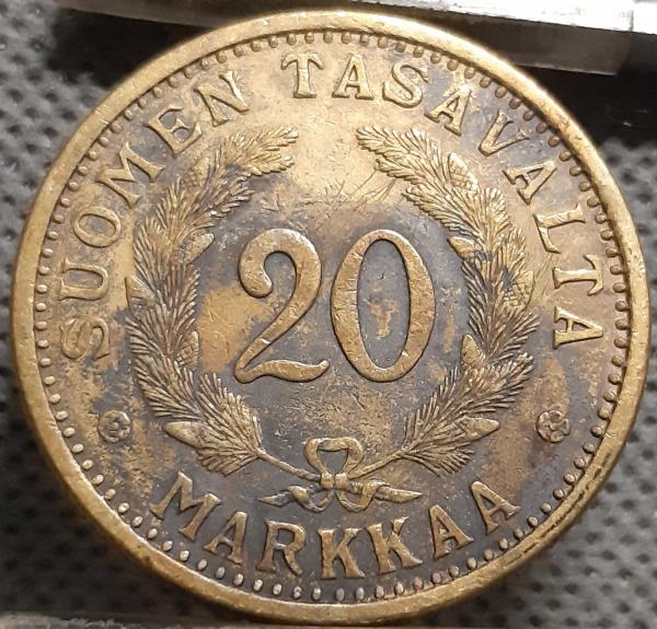 Suomija 20 Markių 1935 KM#32 (3075)