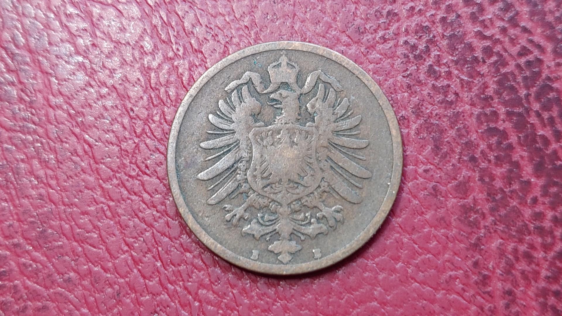 Vokietija 2 pfenigai, 1875B KM# 2