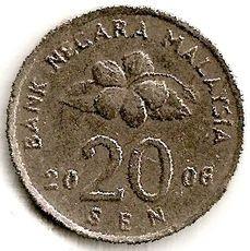 Malaizija. 20 senų ( 2006 ) XF