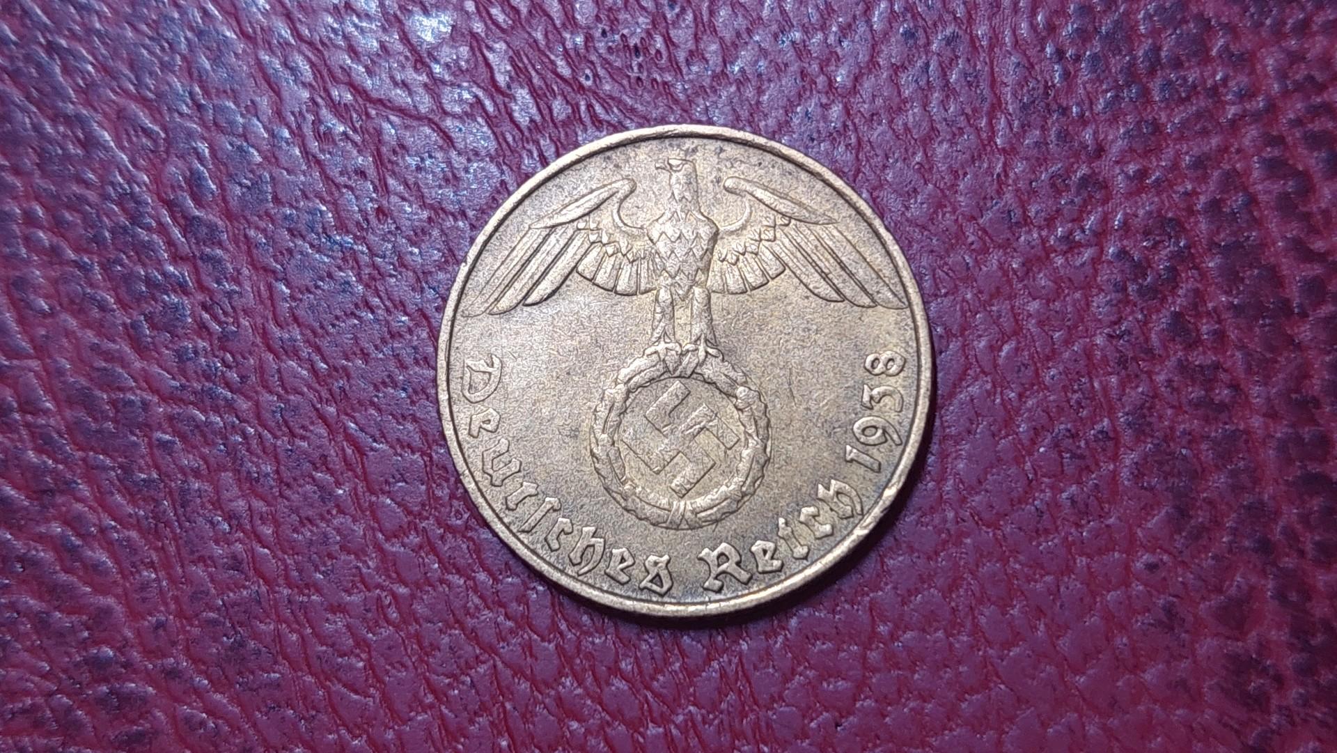 Trečiasis Reichas 5 reichspfenigai, 1938E KM# 91
