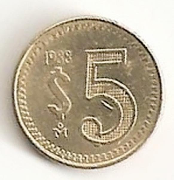 Meksika. 5 pesai ( 1985 ) XF