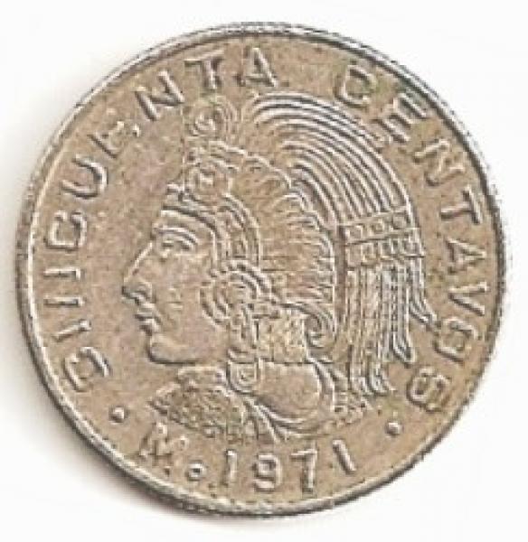 Meksika. 50 centavų ( 1976 ) XF