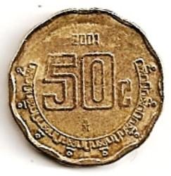 Meksika. 50 centavų ( 1994 ) XF