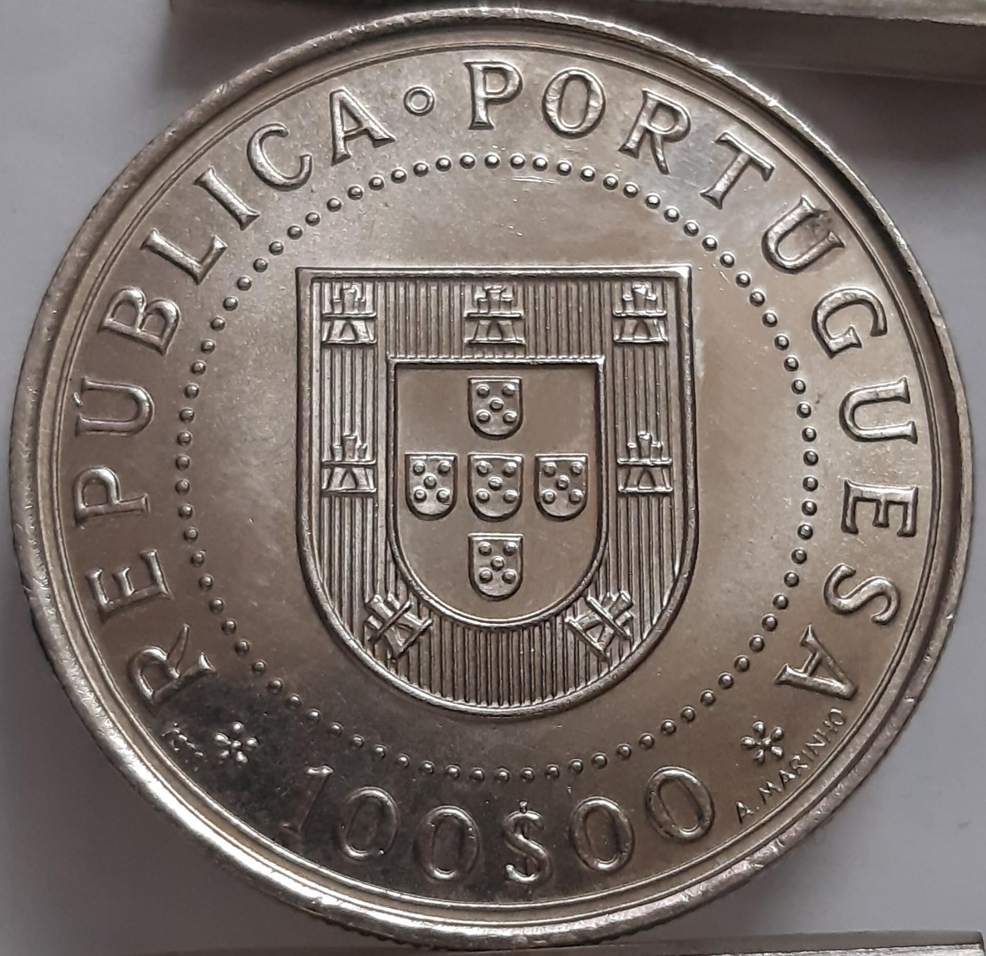 Portugalija 100 Eskudų 1990 KM#651 Proginė (3161)