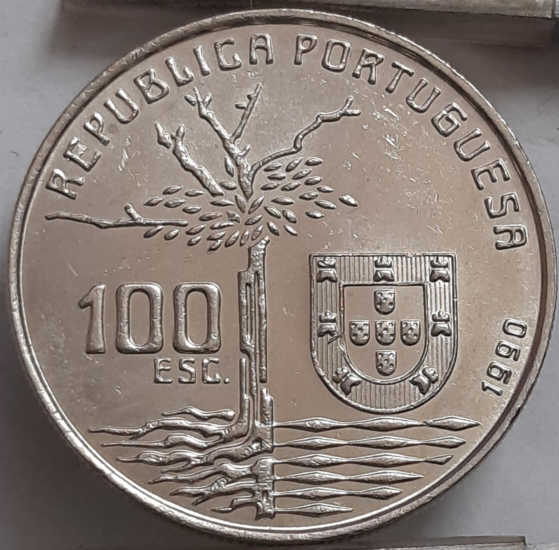 Portugalija 100 Eskudų 1990 KM#656 Proginė (3179)