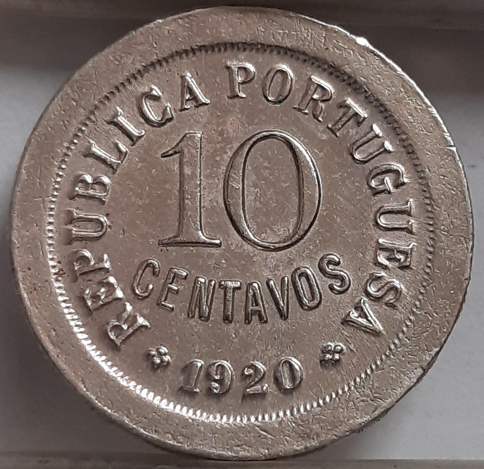 Portugalija 10 Sentavų 1920 KM#570 (3171)