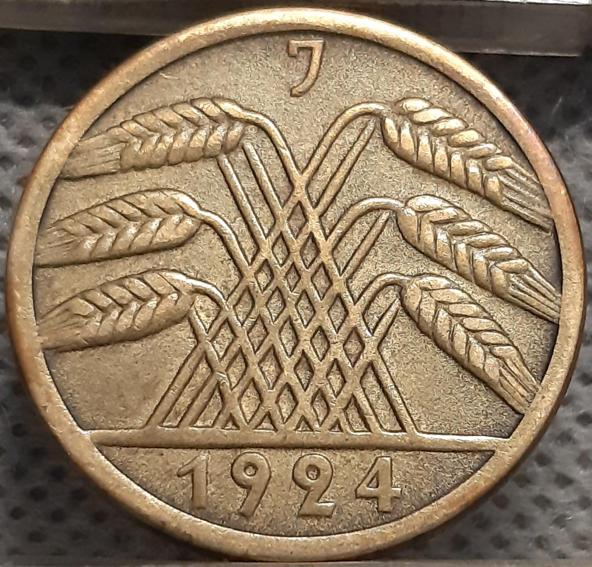 Vokietija 50 Rentenpfenigų 1924 J KM#34 (3139)