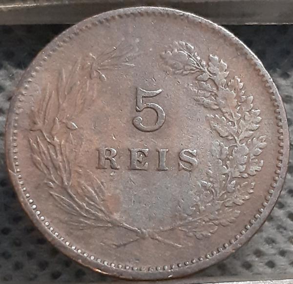 Portugalija 5 Realai 1899 KM#530 Bronza (3188)