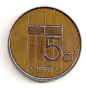 Olandija. 5 centai ( 1982 ) XF