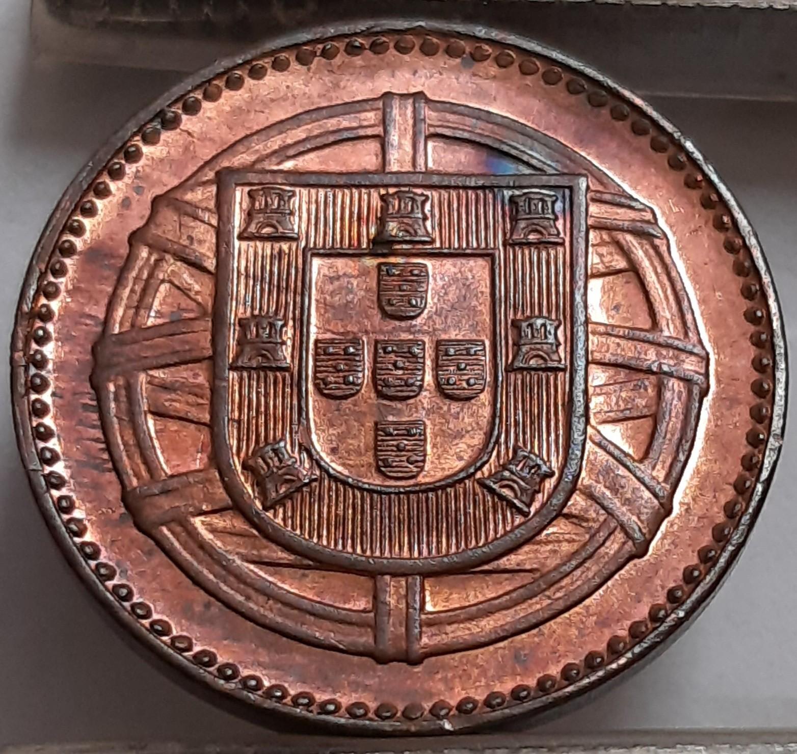 Portugalija 1 Sentavas 1917 KM#565 Bronza (3208)