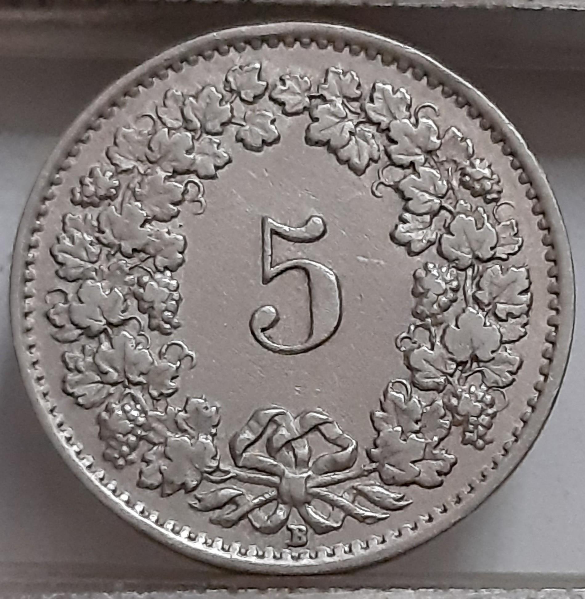 Šveicarija 5 Rapenai 1931 KM#26 (3217)