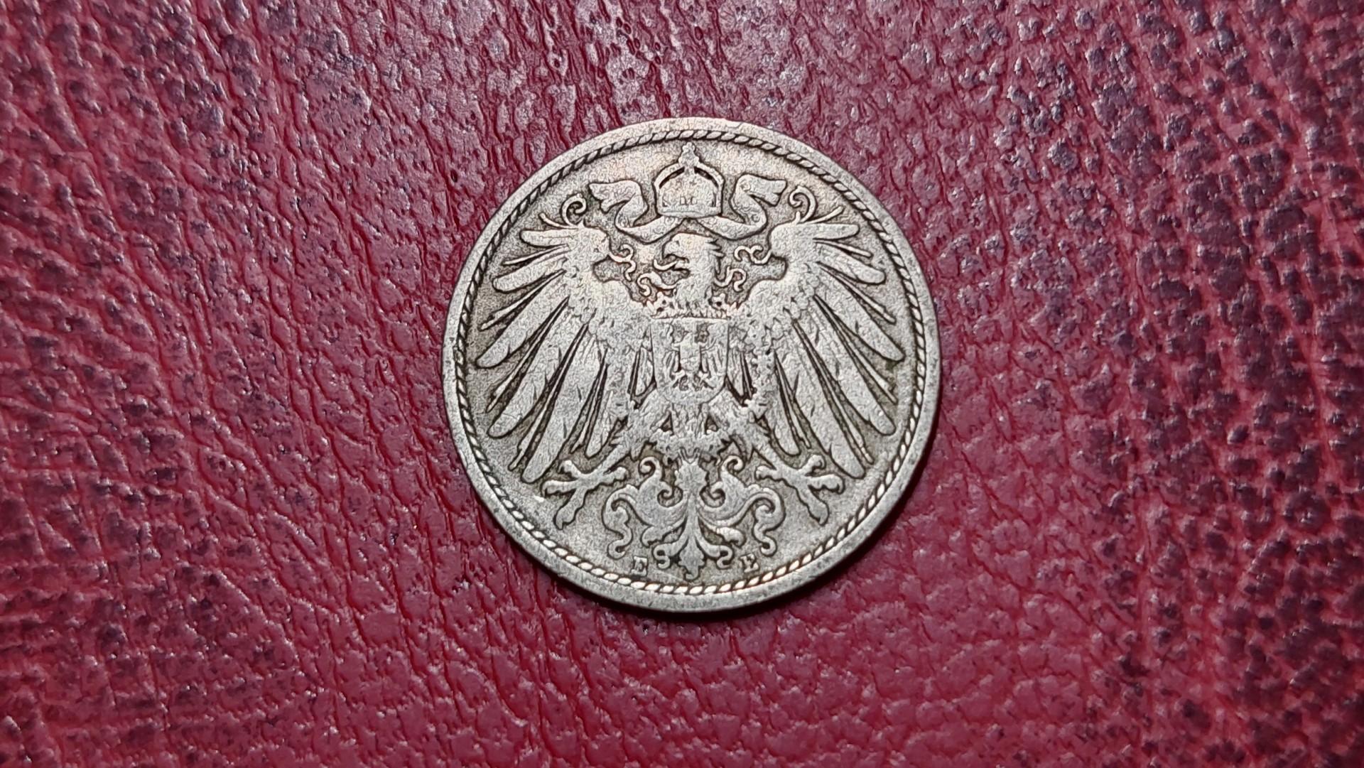 Vokietija 10 pfenigų, 1900E KM# 1