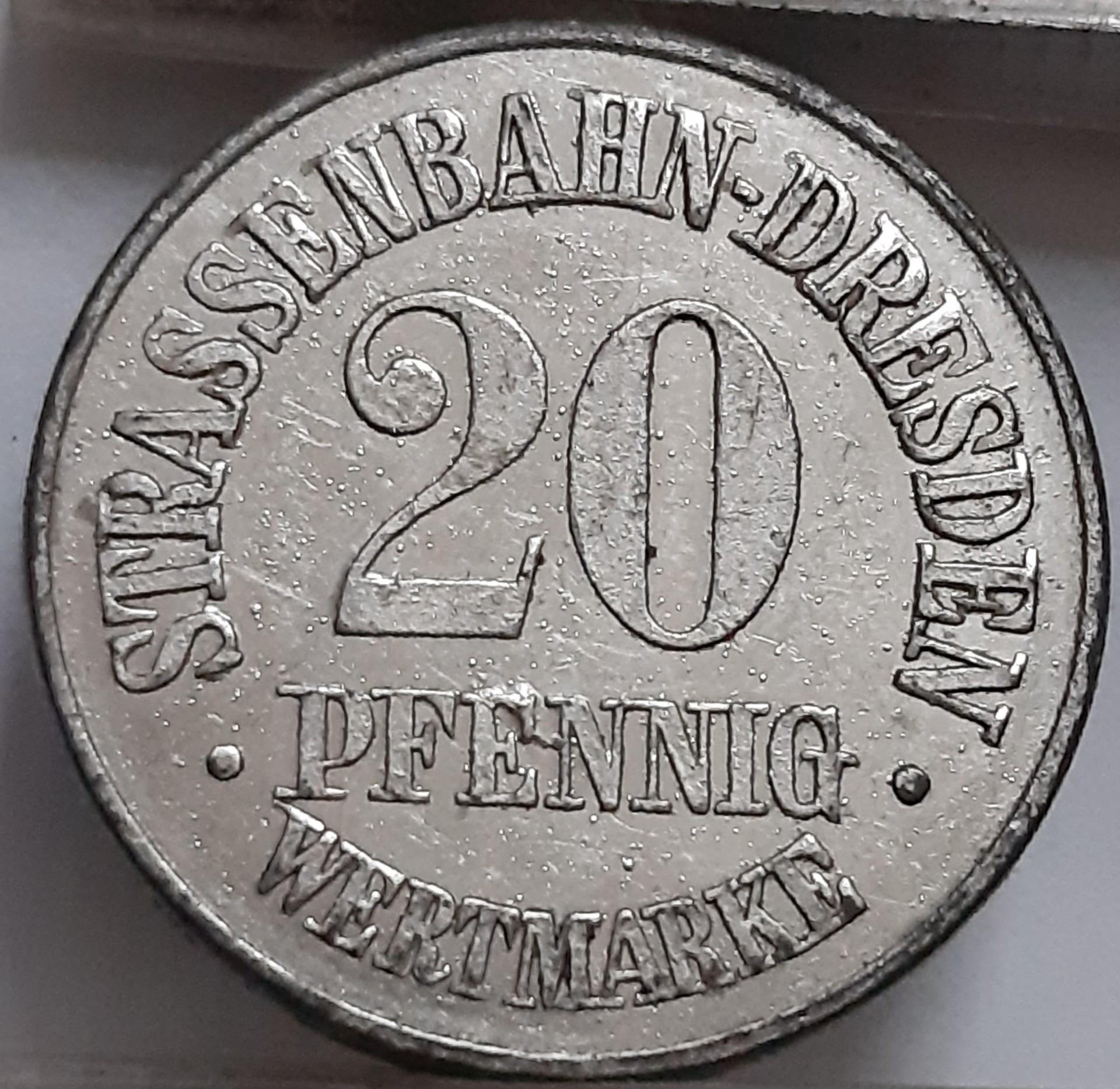 Vokietija Hülfert 20 Pfenigų N#138087 (3220)