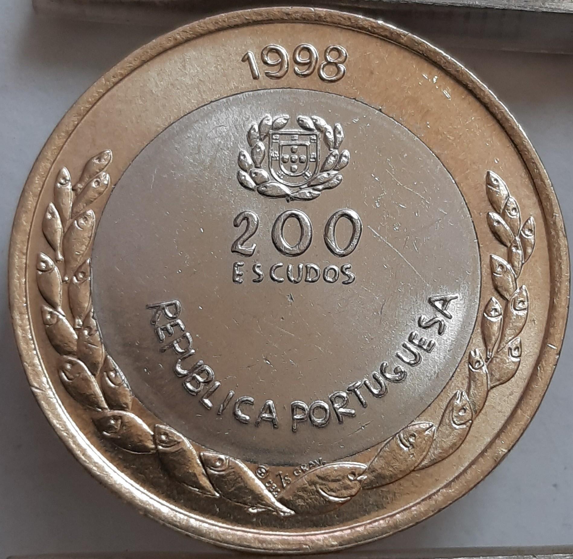 Portugalija 200 Eskudų 1998 KM#706 Proginė (3228)