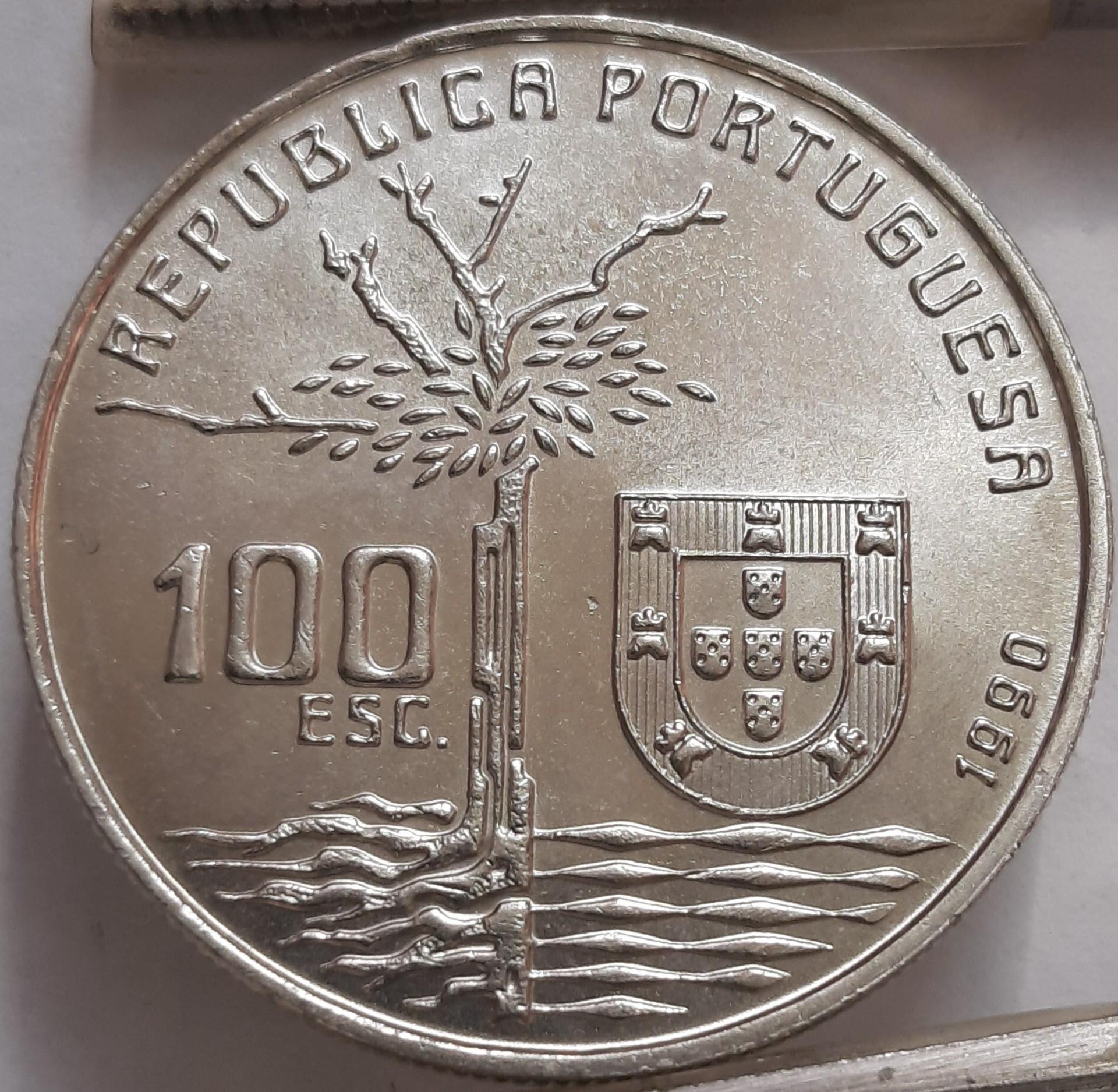 Portugalija 100 Eskudų 1990 KM#656 Proginė (3234)