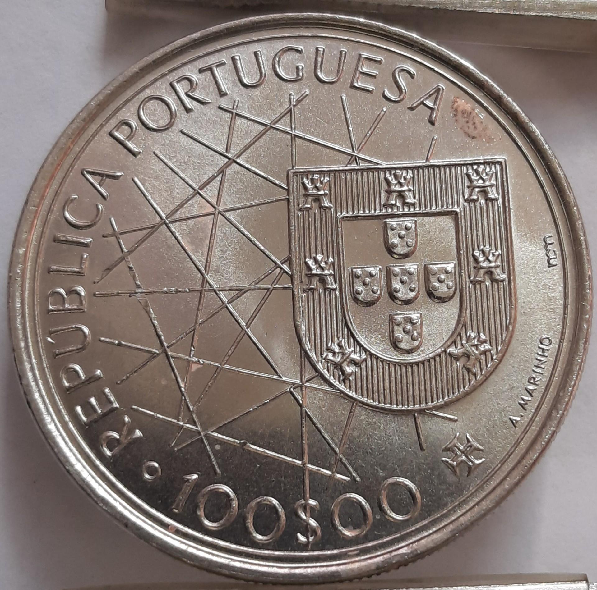 Portugalija 100 Eskudų 1989 KM#648 Proginė (3235)