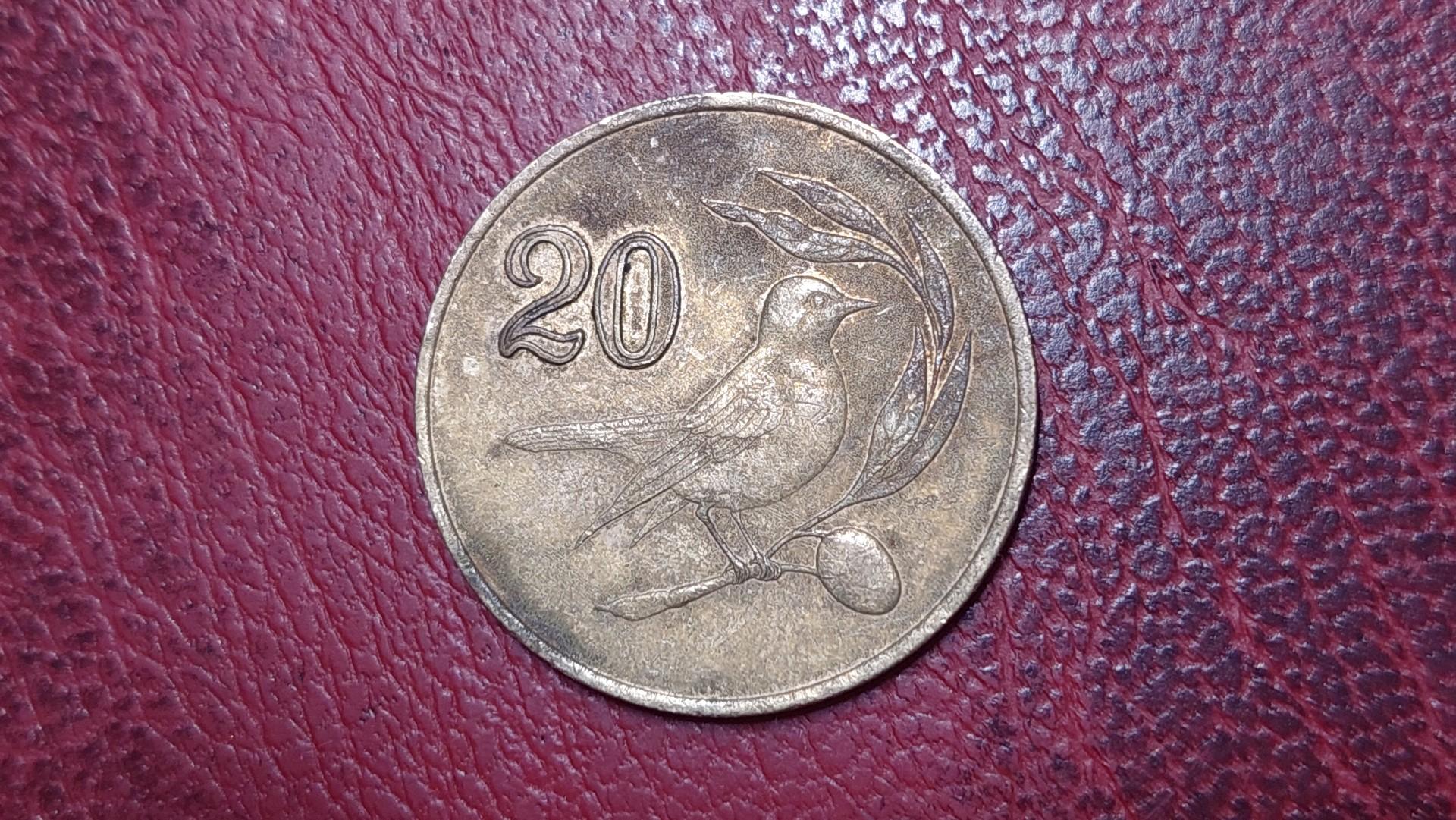 Kipras 20 centų, 1985 KM# 57.2