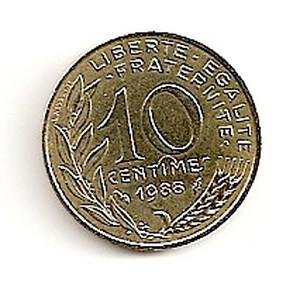 Prancūzija. 10 santimų ( 1996 ) XF+