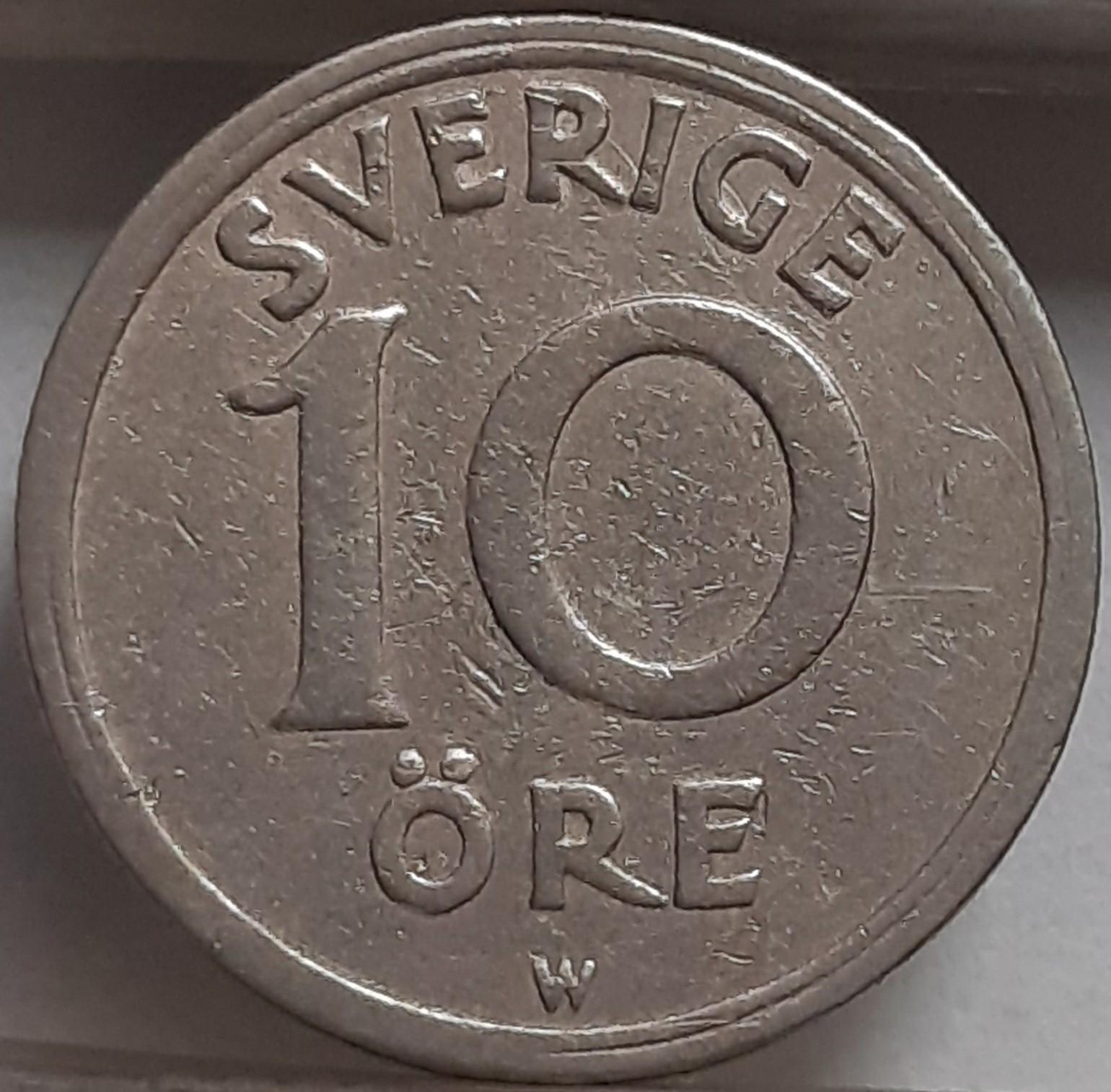 Švedija 10 Erių 1920 KM#795 (3277)