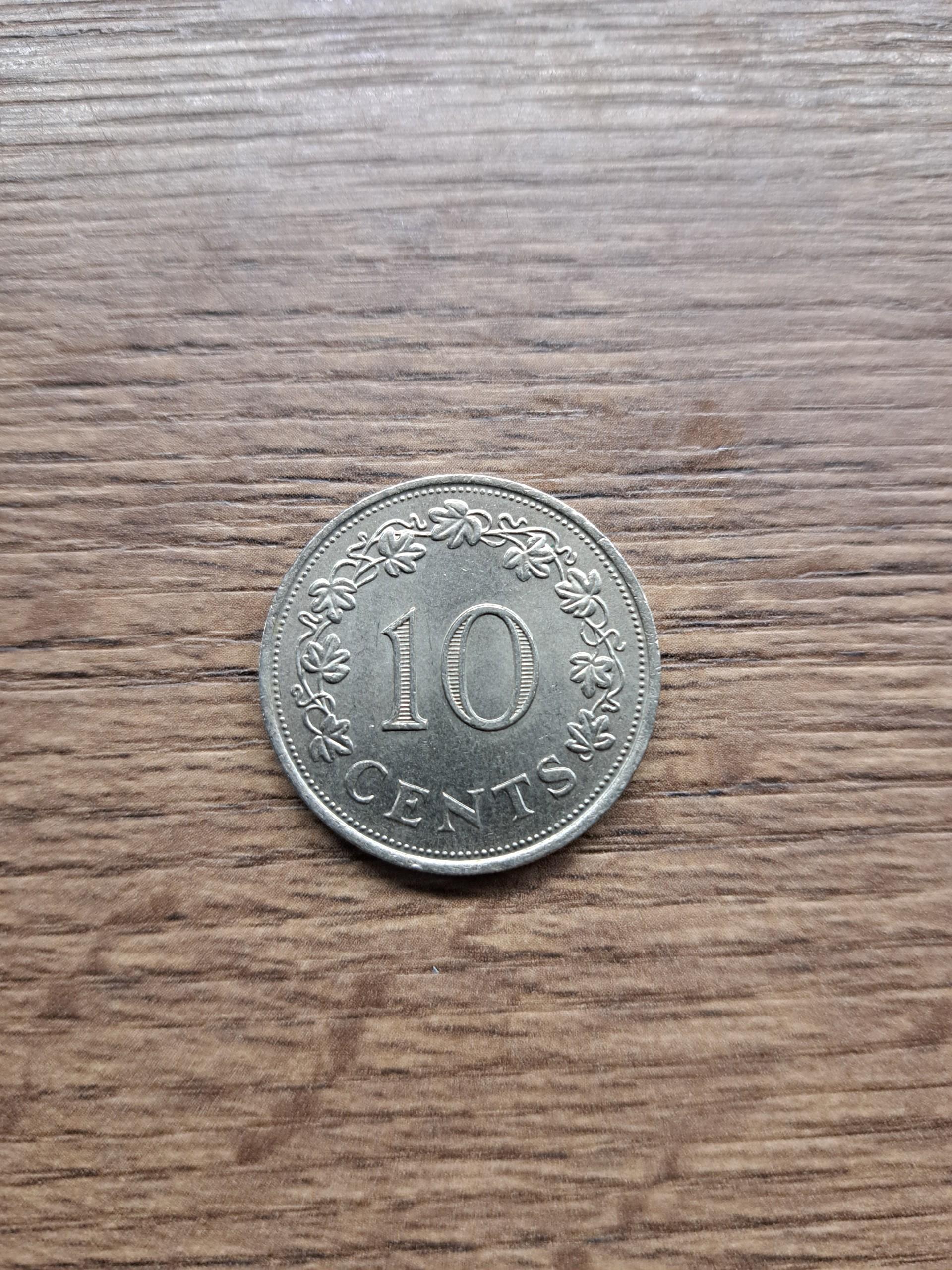 Malta 10 centu 1972