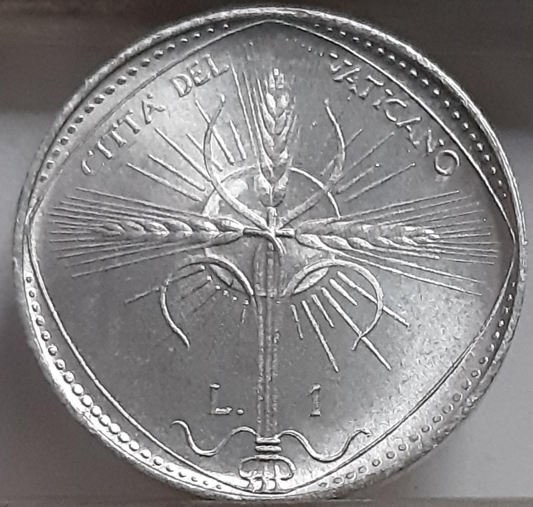 Vatikanas 1 Lira 1968 KM#100 Aliuminis (3312)